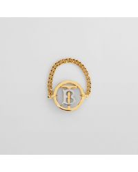 Burberry Gold And Palladium-plated Monogram Motif Ring - Metallic