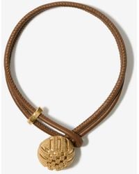 Burberry - Leather Check Granulation Bracelet​ - Lyst