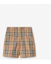 Burberry - Childrens Check Cotton Oxford Shorts - Lyst