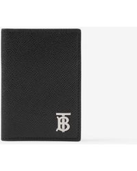 Burberry - Grainy Leather Tb Folding Card Case - Lyst
