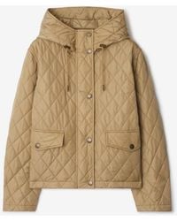 Burberry - Cropped Quilted Nylon Hooded Jacket - Lyst