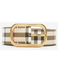 Burberry - Check Belt - Lyst