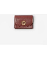 Burberry - Small Leather Folding Wallet - Lyst