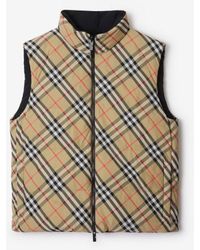 Burberry - Reversible Check Nylon Padded Gilet - Lyst