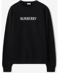 Burberry - Logo Crewneck Sweatshirt - Lyst