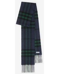 Burberry - Narrow Sparkle Check Cashmere Scarf - Lyst
