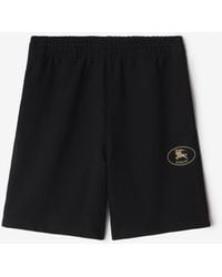Burberry - Knight Stamp Cotton Shorts - Lyst