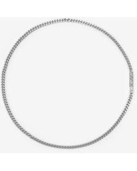 Burberry - Engraved Check Chain Necklace - Lyst