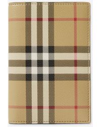 Burberry - Check Passport Holder - Lyst