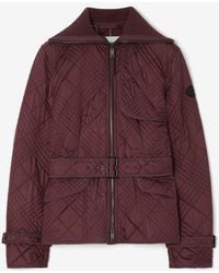 Burberry - Micro Check-Stitch Nylon Abbeydale Jacket - Lyst