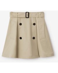 Burberry - Gabardine Trench Mini Skirt - Lyst
