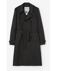 Burberry - Long Geometric Nylon Blend Foxfield Trench Coat - Lyst