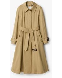 Burberry - Long Gabardine Ellingham Fit-And-Flare Car Coat - Lyst