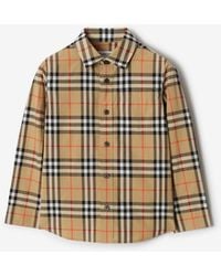 Burberry - Childrens Check Cotton Shirt - Lyst