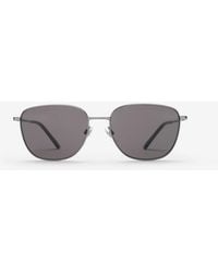 Burberry - Metal Check Square Sunglasses - Lyst