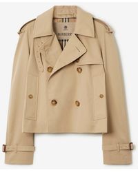 Burberry - Cropped Mayfair Heritage Trench Jacket - Lyst