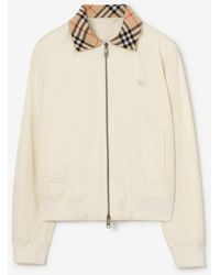 Burberry - Cropped Tropical Gabardine Hayfield Harrington Jacket - Lyst