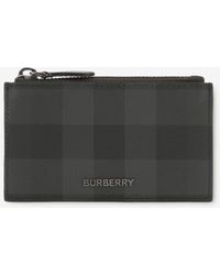 Burberry - Kartenetui in Check mit Reißverschluss - Lyst