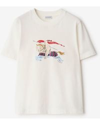 Burberry - Crystal Ekd Cotton T-Shirt - Lyst