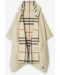 Burberry - Ekd Cashmere Hooded Cape - Lyst