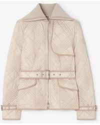 Burberry - Micro Check-Stitch Nylon Abbeydale Jacket - Lyst