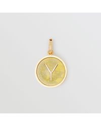 Burberry Marbled Resin 'y' Alphabet Charm - Metallic