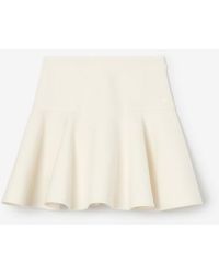 Burberry - Fit-And-Flare Cotton Mini Skirt - Lyst