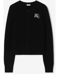 Burberry - Knight Wool Cashmere Cardigan - Lyst