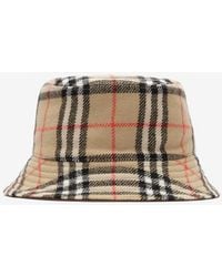Burberry - Reversible Check Wool Bucket Hat - Lyst