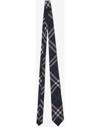 Burberry - Check Silk Tie - Lyst