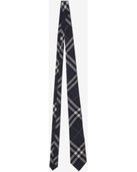 Burberry - Check Silk Tie - Lyst