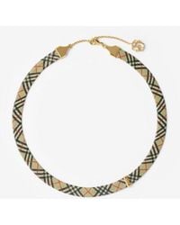 Burberry - Check Print Necklace - Lyst