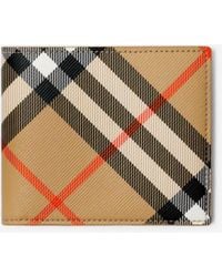 Burberry - Check Bifold Wallet - Lyst