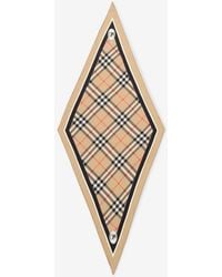 Burberry - Check Knight Stamp Silk Scarf - Lyst