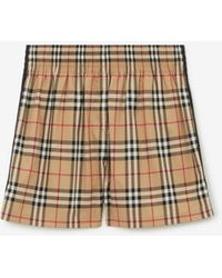 Burberry - Shorts aus Stretchbaumwolle in Check - Lyst
