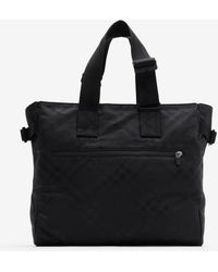 Burberry - Check Jacquard Tote - Lyst