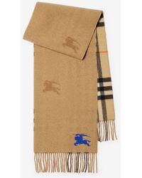 Burberry - Reversible Ekd Check Cashmere Scarf - Lyst