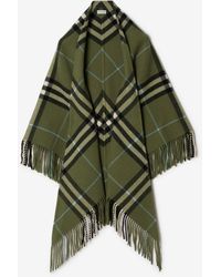 Burberry - Cape aus Wolle in Check - Lyst