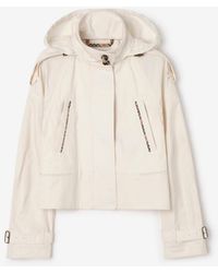 Burberry - Cropped Lightweight Cotton Ladymoor Jacket​ - Lyst