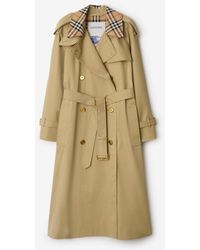 Burberry - Long Check Collar Castleford Trench Coat - Lyst