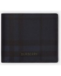 Burberry - City Check Bifold Coin Wallet - Lyst