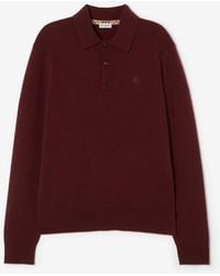 Burberry - Long-Sleeve Cashmere Blend Polo Shirt - Lyst