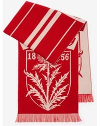 Burberry - Thistle Shield Wool Scarf - Lyst