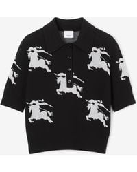 Burberry - Poloshirt aus Baumwolle und Seide mit EKD-Motiven - Lyst