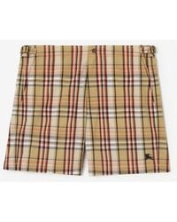 Burberry - Check Seersucker Swim Shorts - Lyst