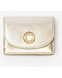 Burberry - Small Leather Folding Wallet - Lyst