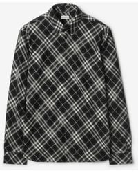 Burberry - Relaxed Fit Check Cotton Flannel Shirt - Lyst