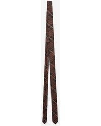 Burberry - Skinny Check Silk Tie - Lyst
