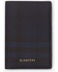 Burberry - City Check Passport Holder - Lyst