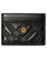 Burberry - Embossed Check Card Case - Lyst
